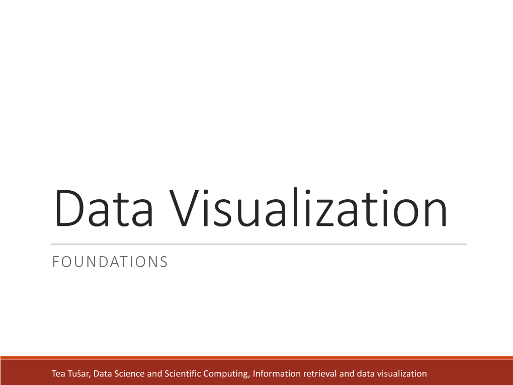 Data Visualization FOUNDATIONS