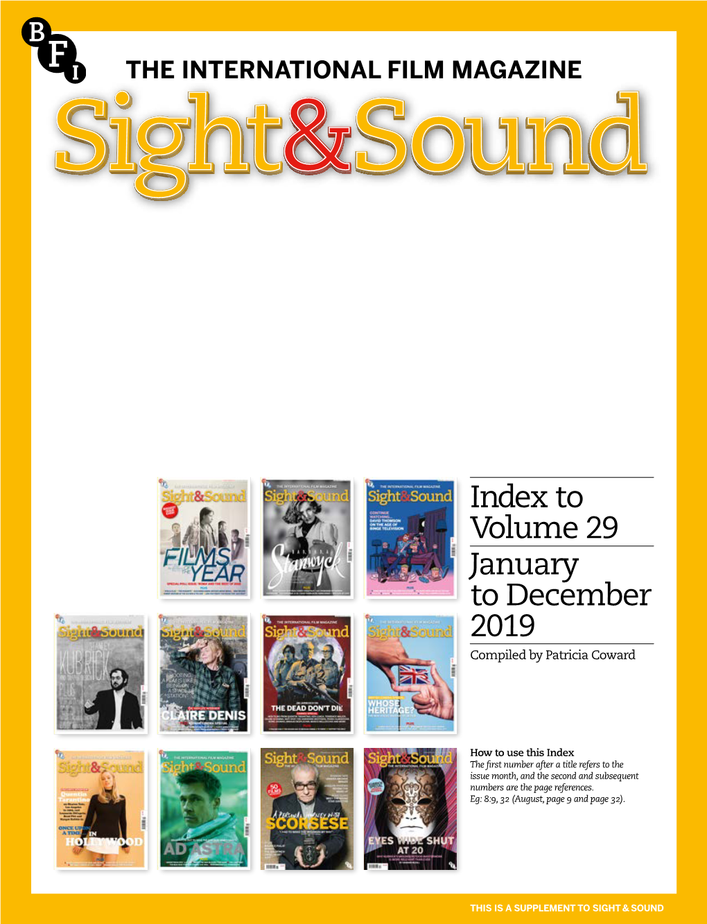 Index to Volume 29 January to December 2019 Compiled by Patricia Coward