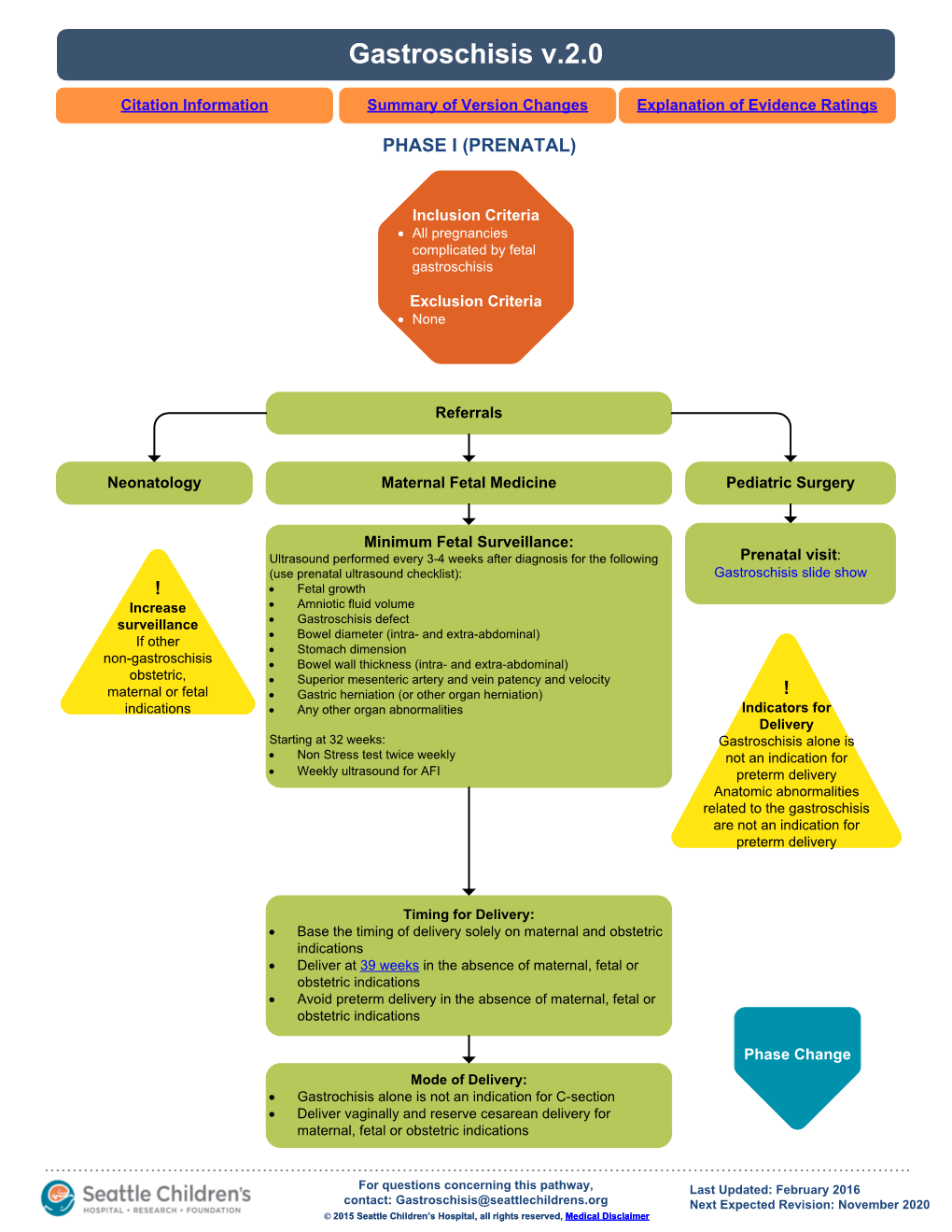 CSW Gastroschisis Pathway Team for the November 18, 2015 Go Live