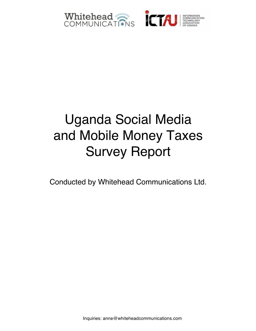 Uganda Social Media and Mobile Money Taxes Survey Report