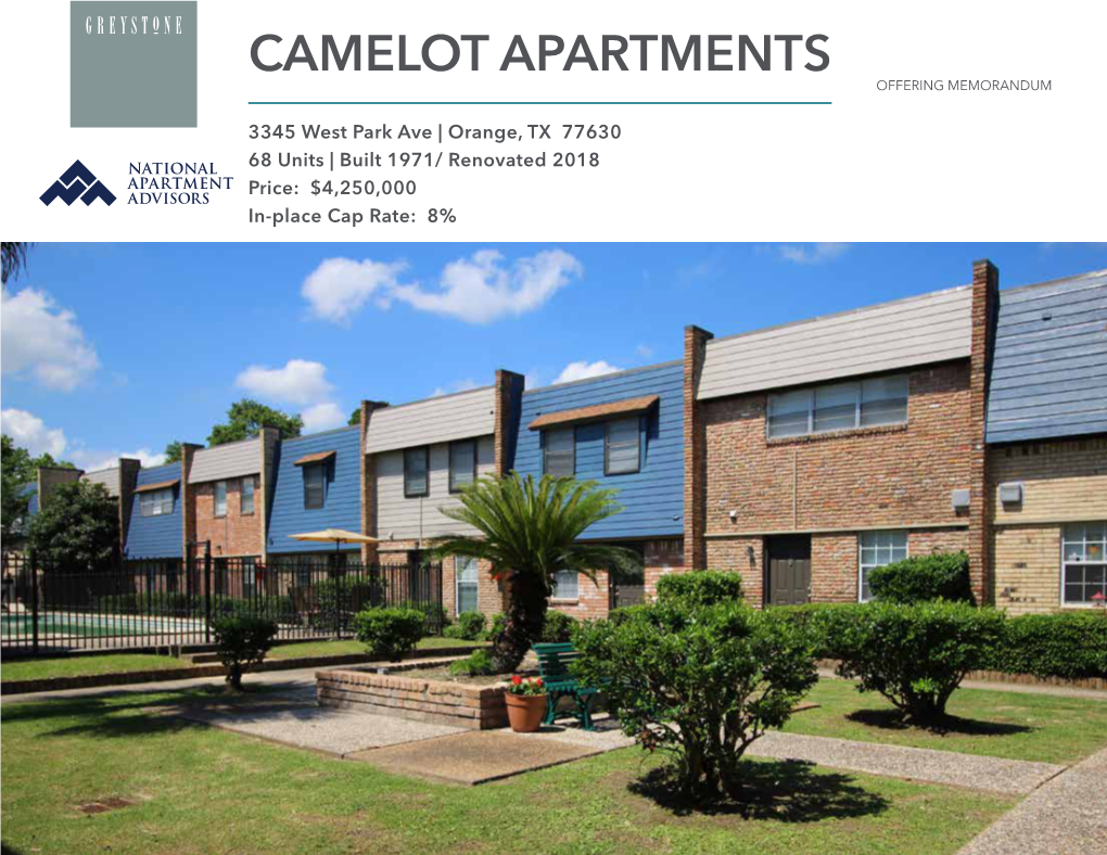 Camelot Apartments Offering Memorandum