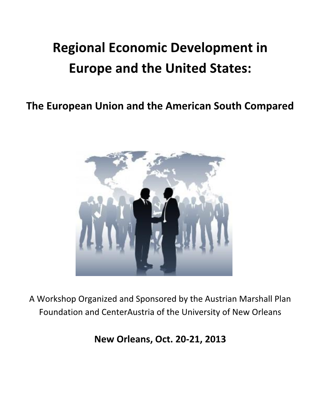 Regional Economic Development in Europe and the United States