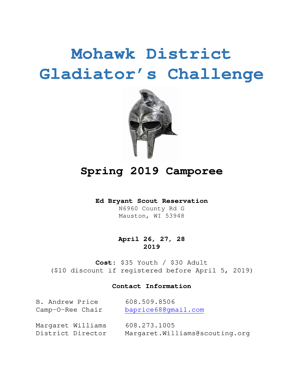 Mohawk District Gladiator's Challenge
