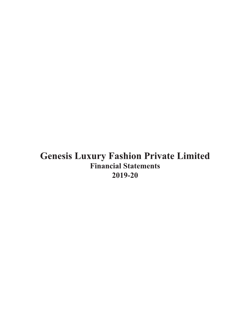 Genesis Luxury Fashion Private Limited 1