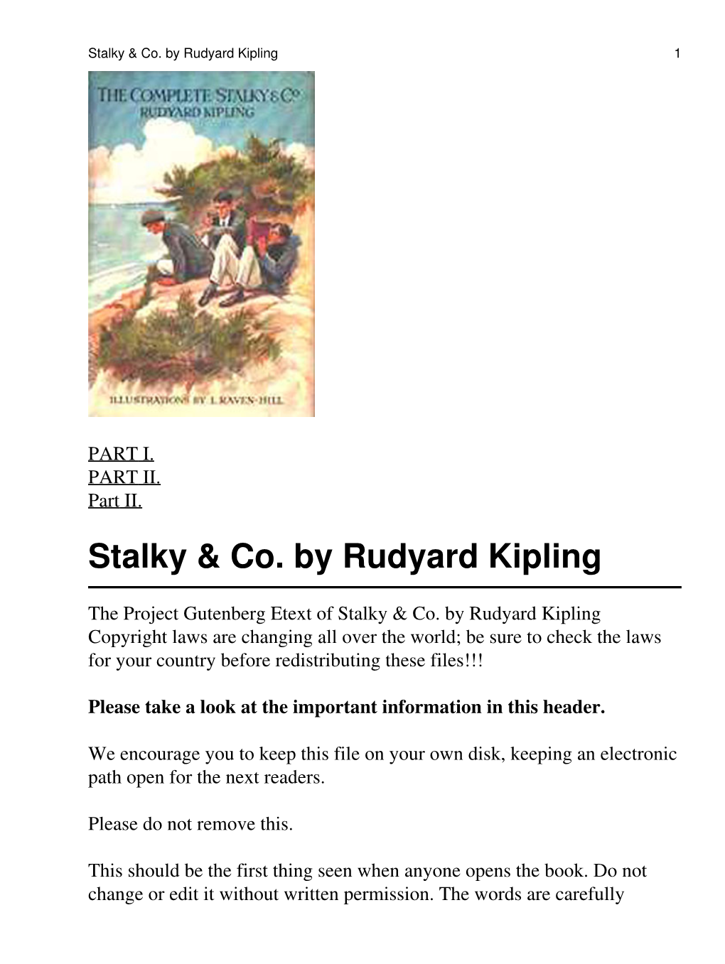 Stalky & Co. by Rudyard Kipling