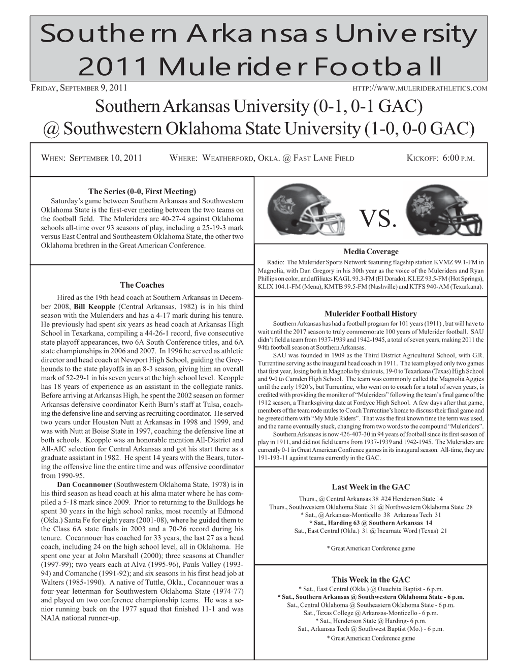 SAU-SWOSU FB Game Notes.Pmd