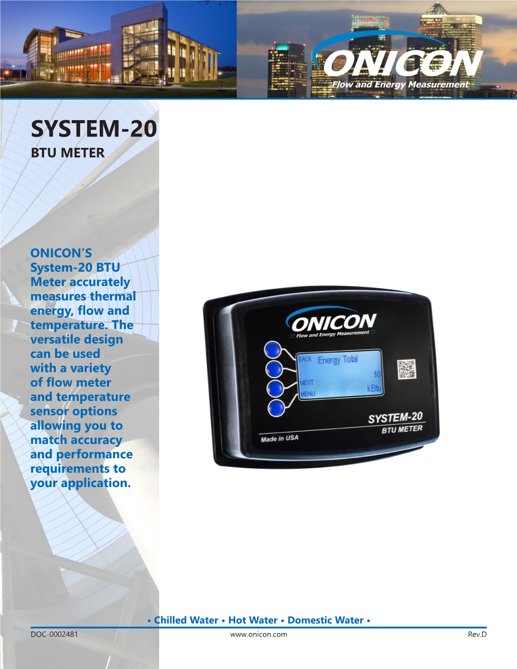 System-20 BTU Measurement System Catalog Sheet