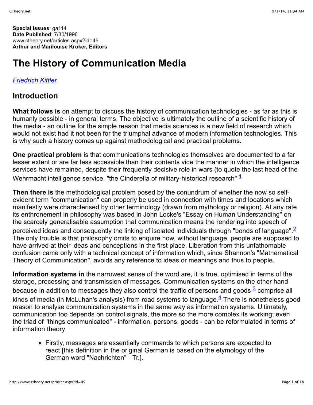 The History of Communication Media