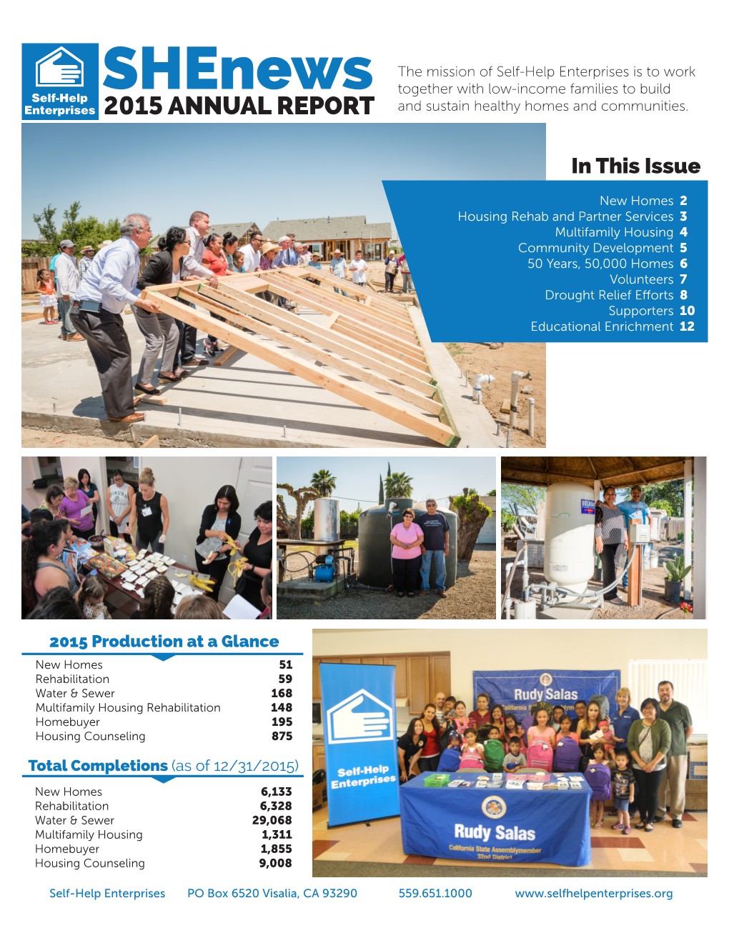 Shenews Together with Low-Income Families to Build 2015 ANNUAL REPORT and Sustain Healthy Homes and Communities