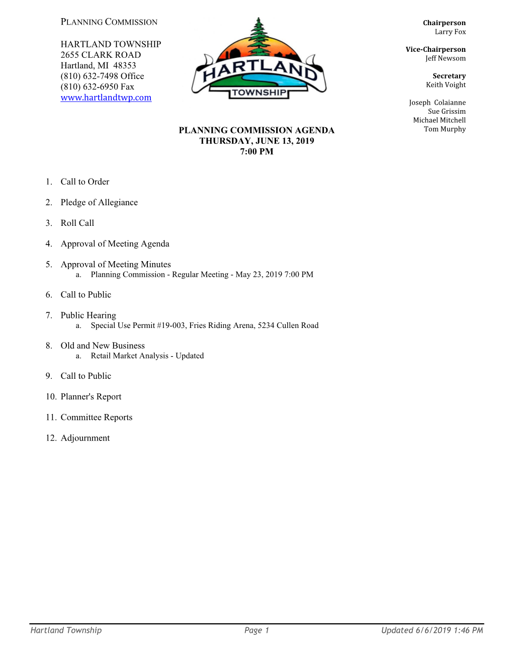 6/13/19 Planning Commission Packet