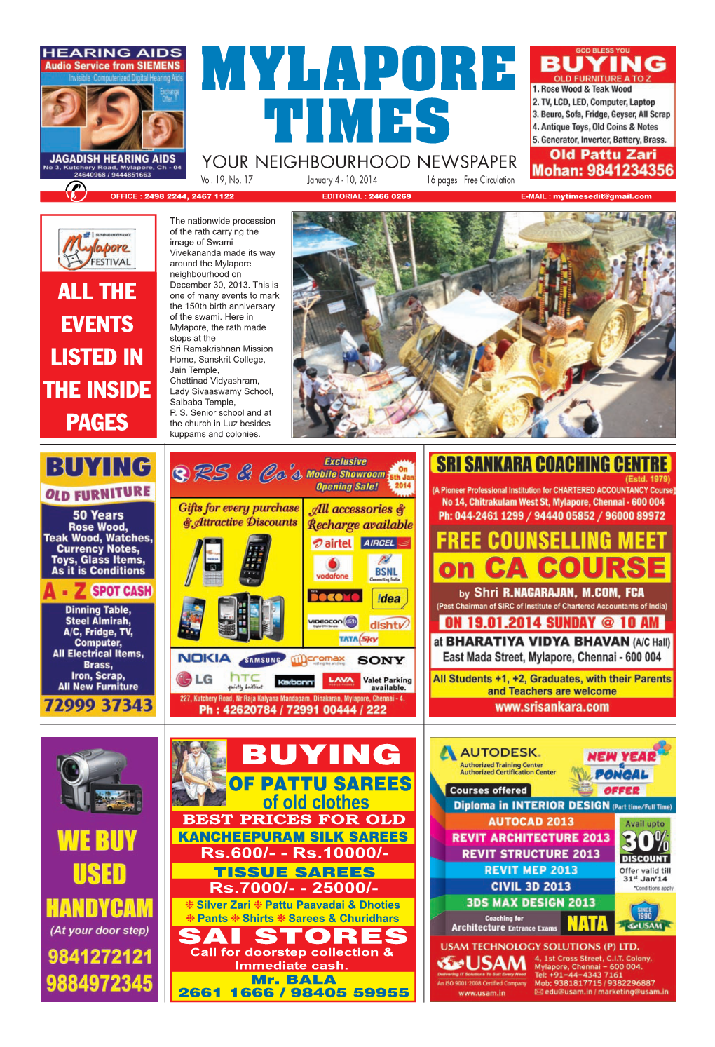 MYLAPORE TIMES YOUR NEIGHBOURHOOD NEWSPAPER Vol