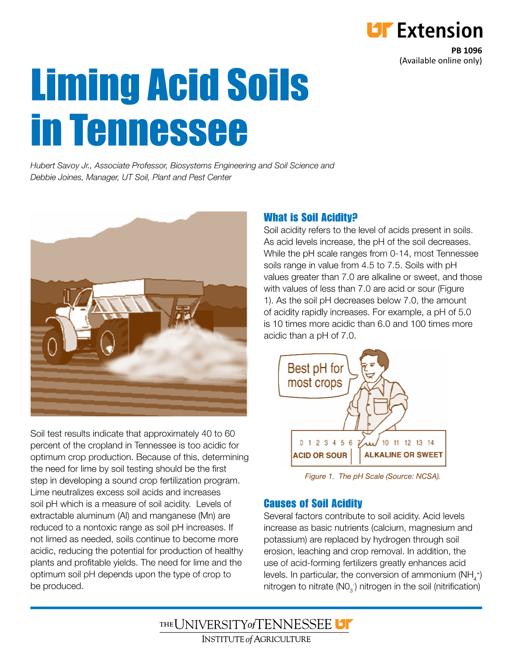 Liming Acid Soils in Tennessee