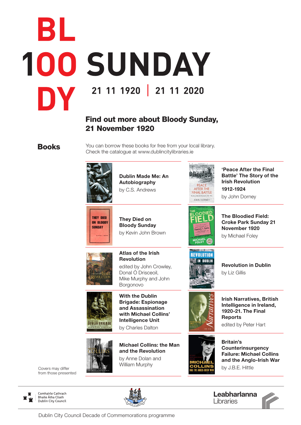 Find out More About Bloody Sunday, 21 November 1920 Books