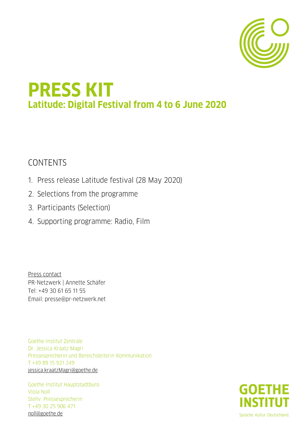 PRESS KIT Latitude: Digital Festival from 4 to 6 June 2020