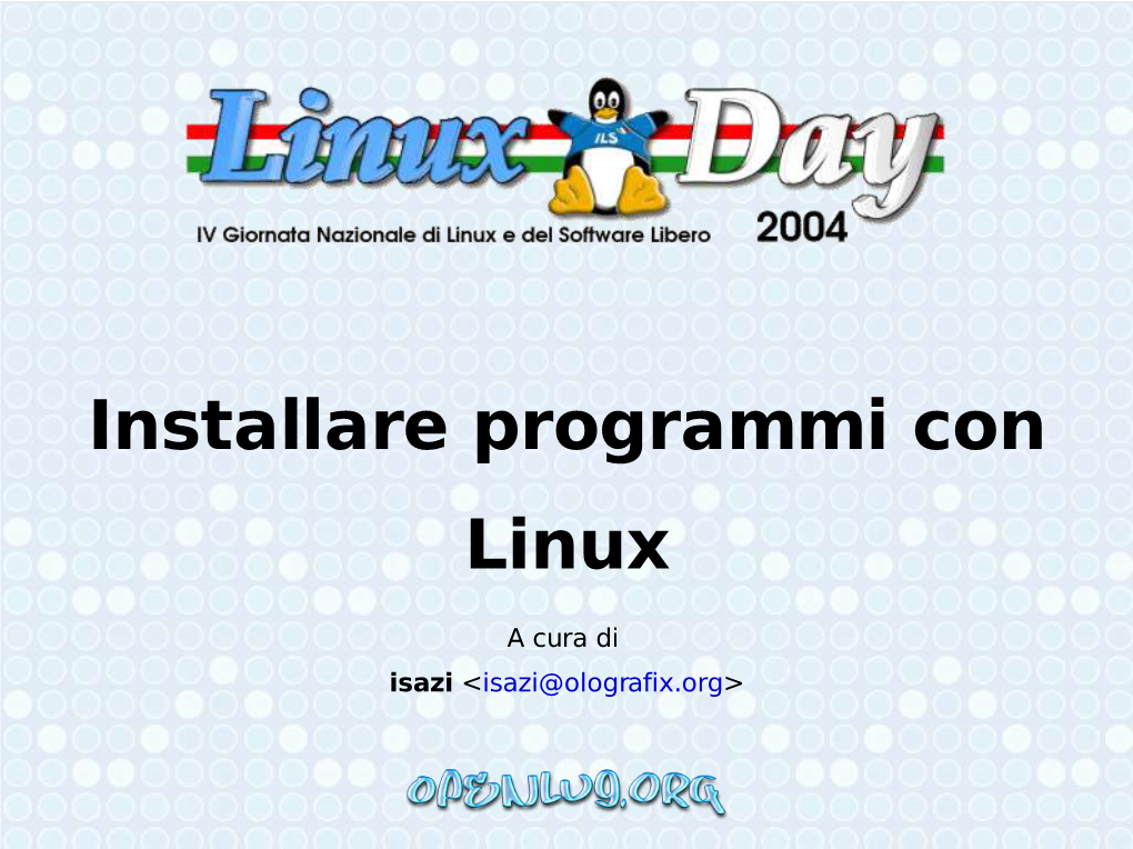 Linuxday 2004 Openlug