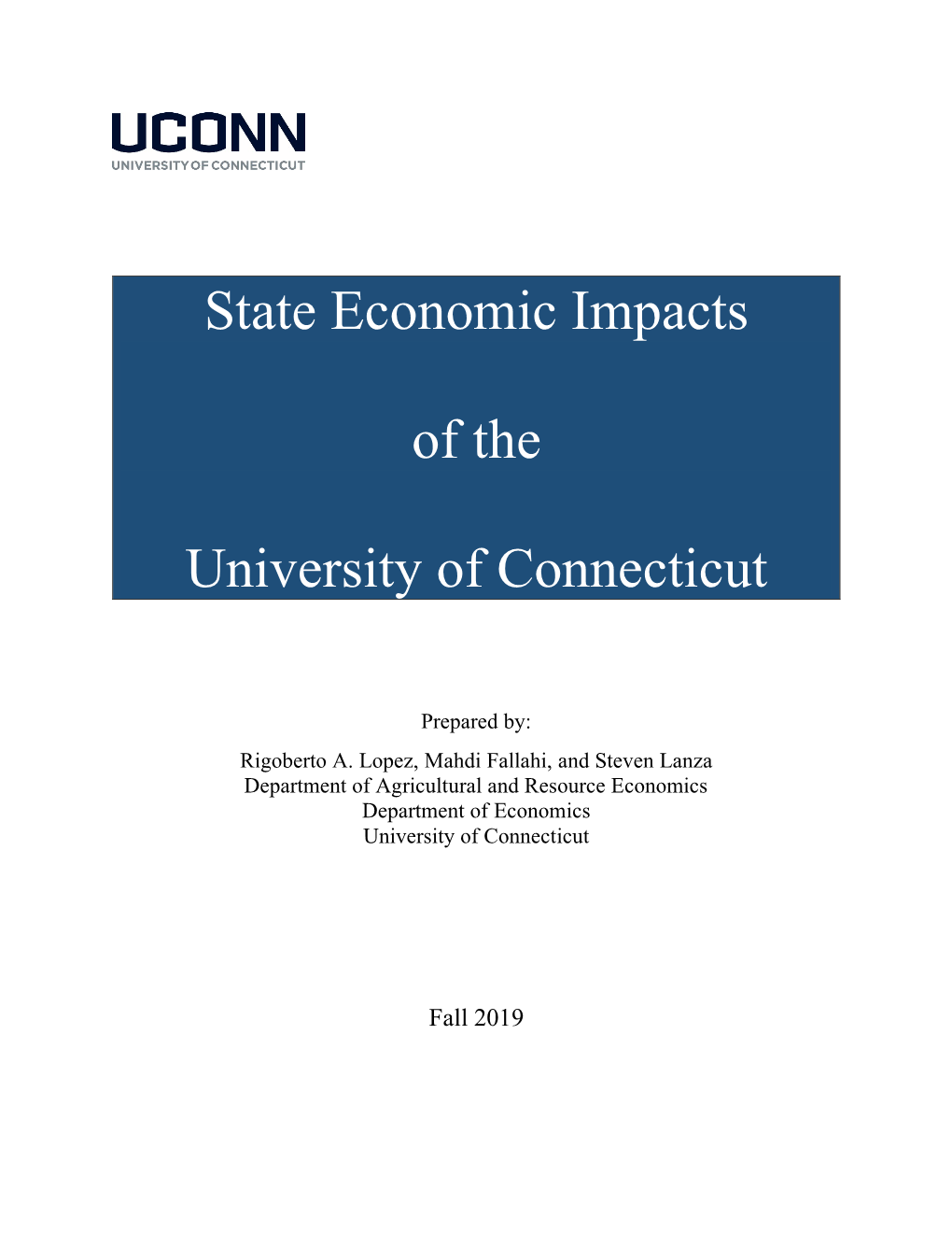 State Economic Impacts of the University of Connecticut