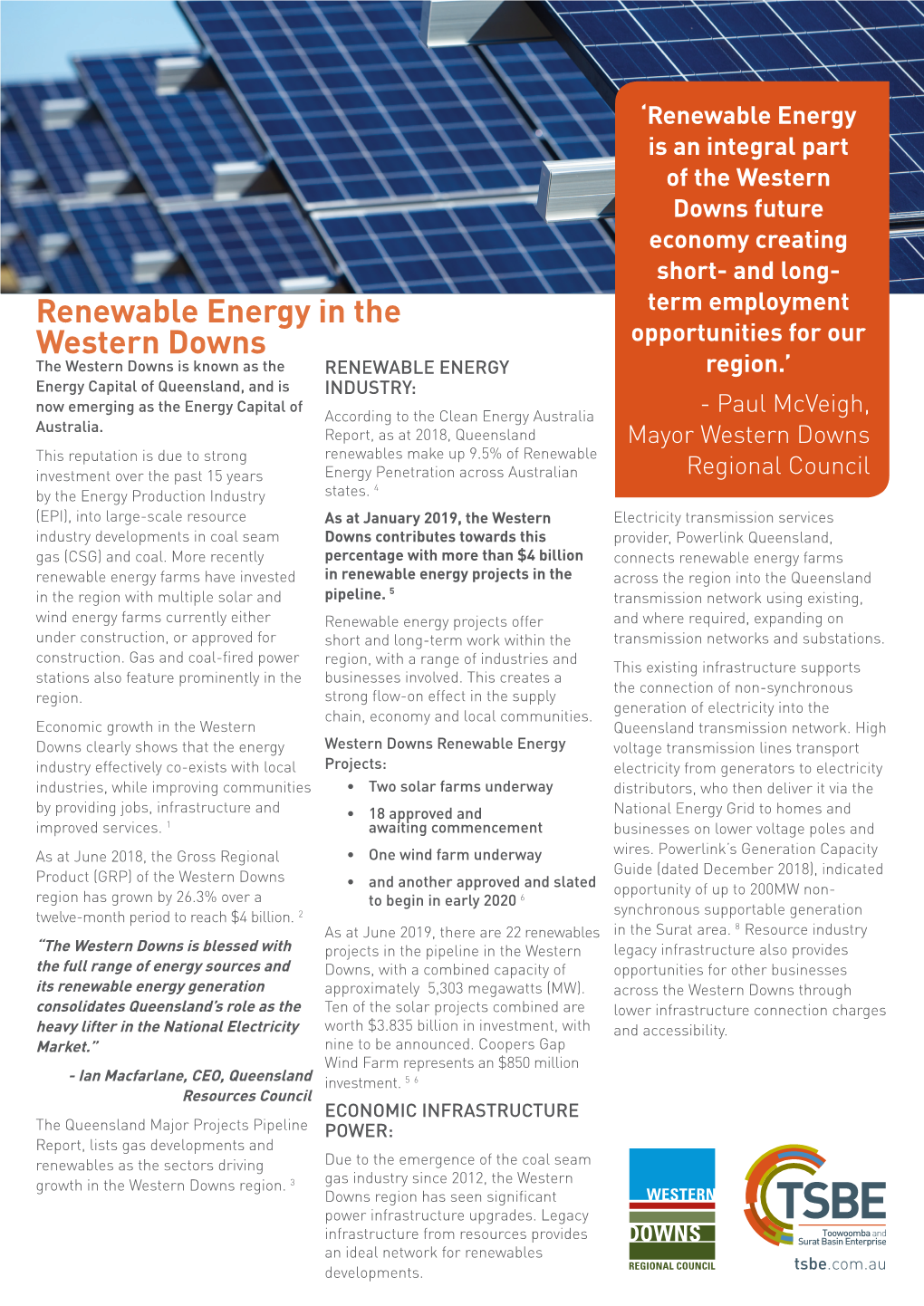 Renewable Energy in the Western Downs