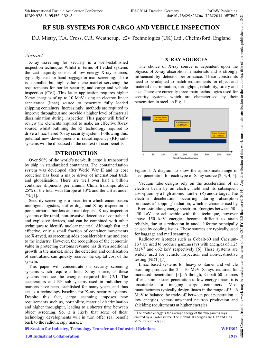 Rf Sub-Systems for Cargo and Vehicle Inspection D.J