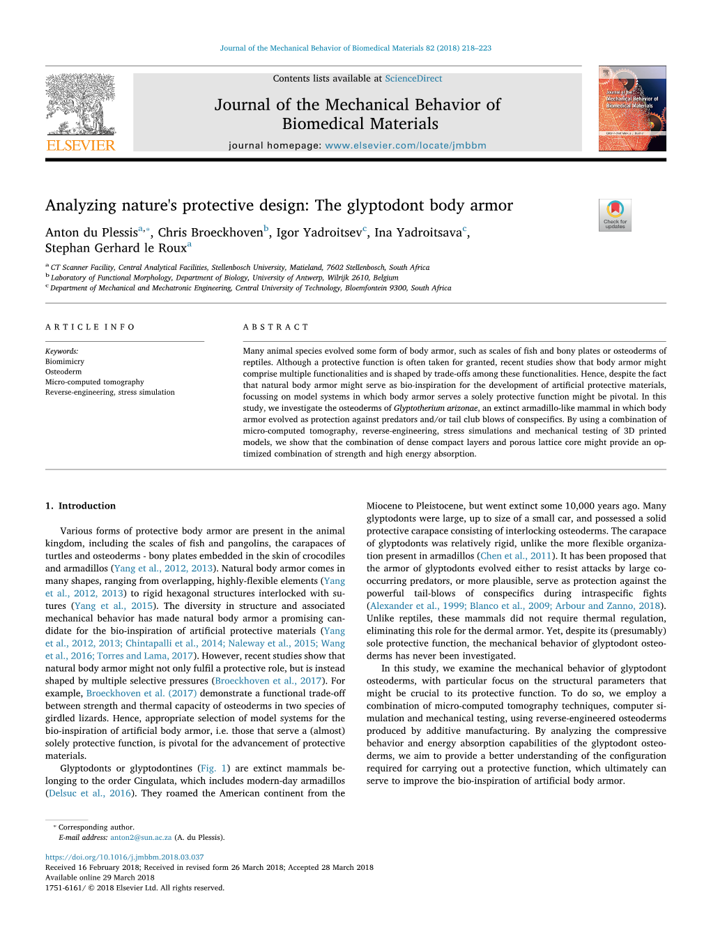 Analyzing Nature's Protective Design the Glyptodont Body Armor