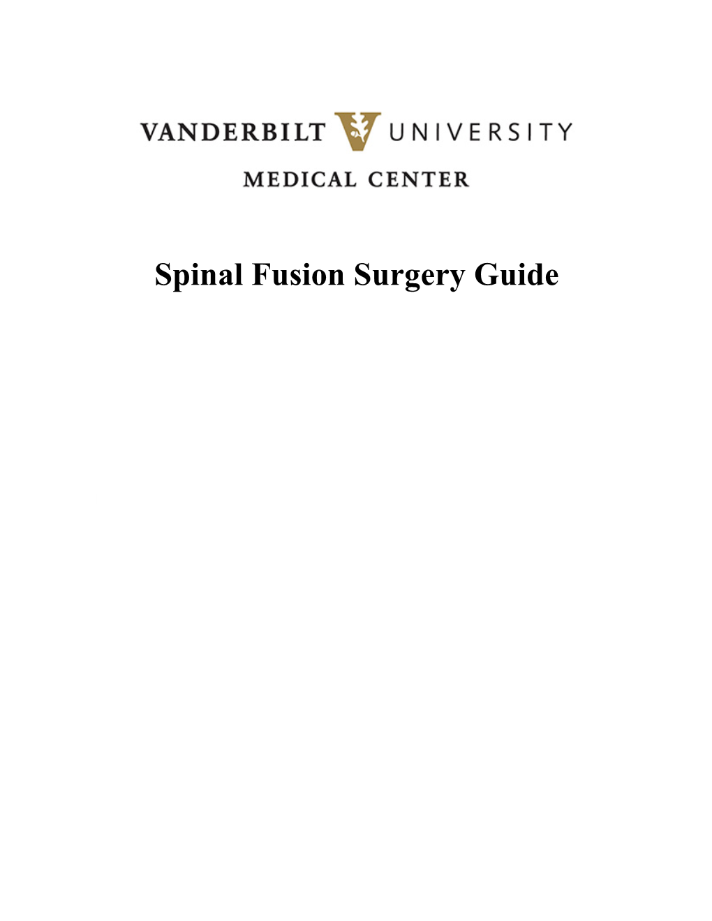 Spinal Fusion Surgery Guide