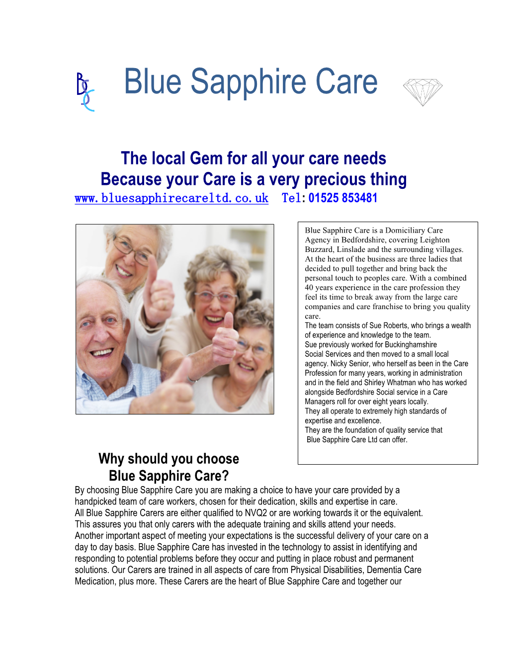 Blue Sapphire Care