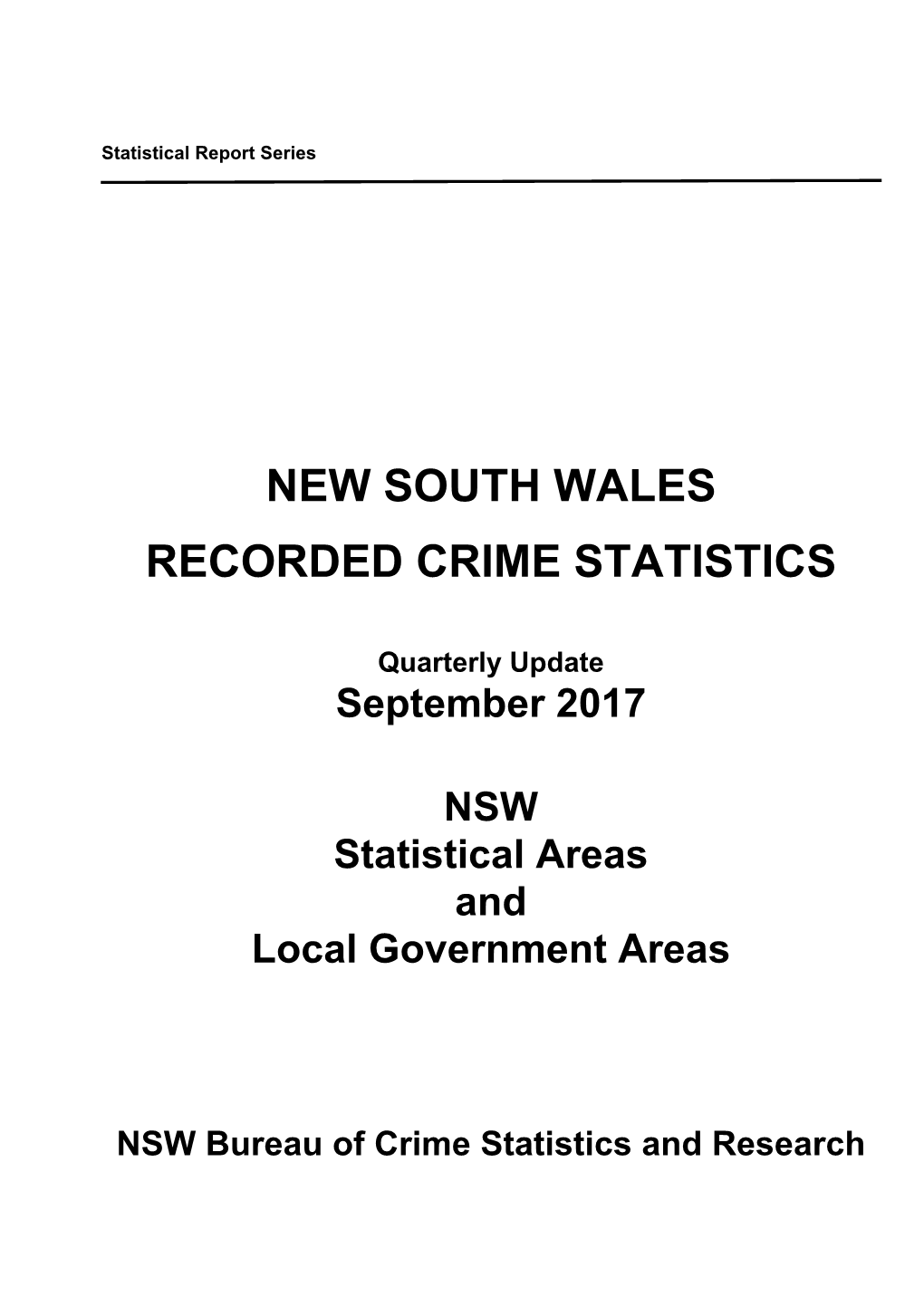 New South Wales Recorded Crime Statistics