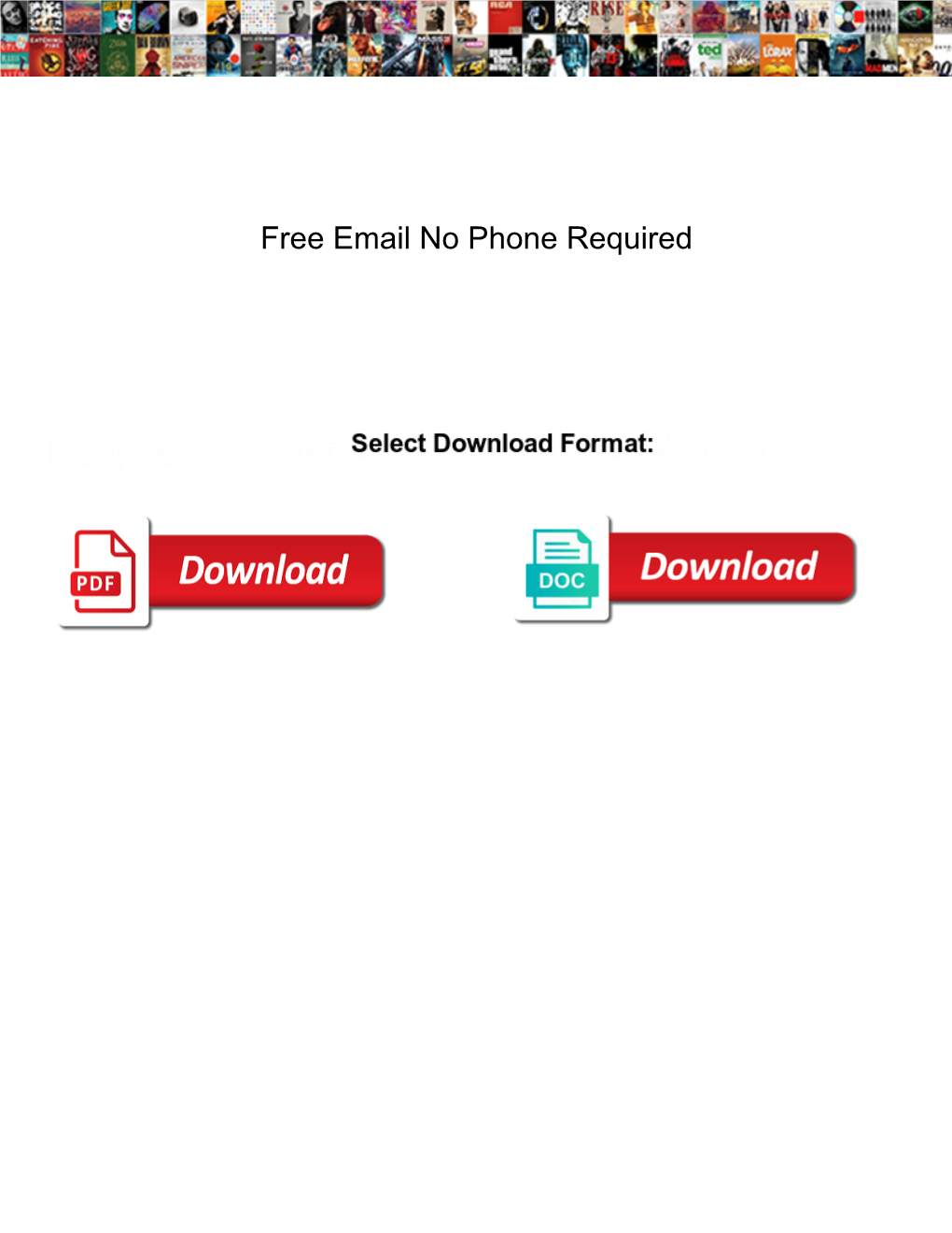 Free Email No Phone Required