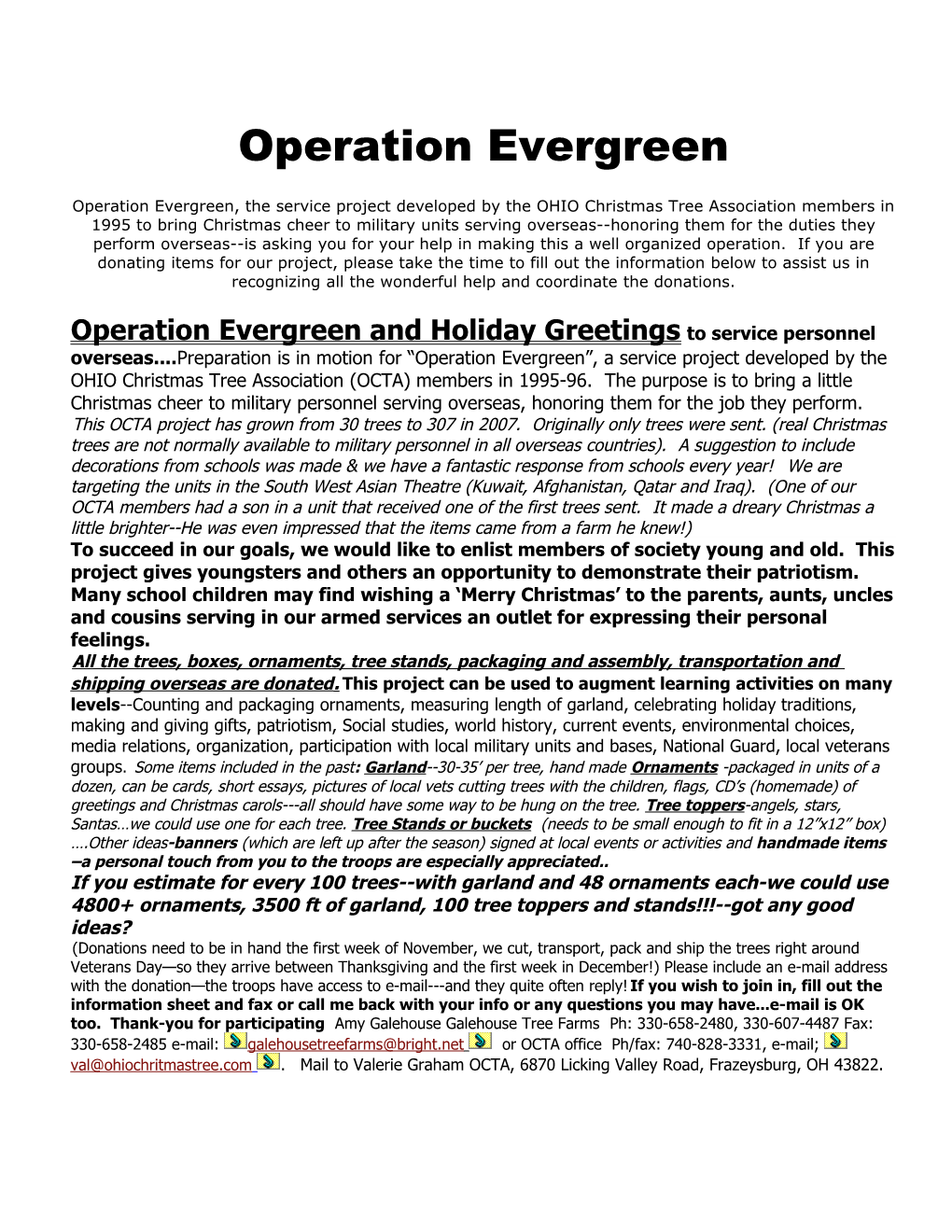 Operation Evergreen