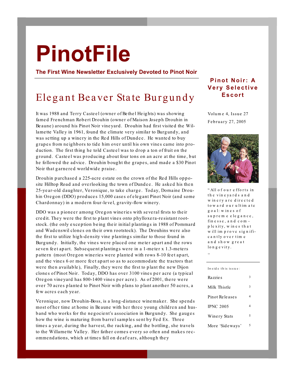 Pinotfile Vol 4, Issue 27