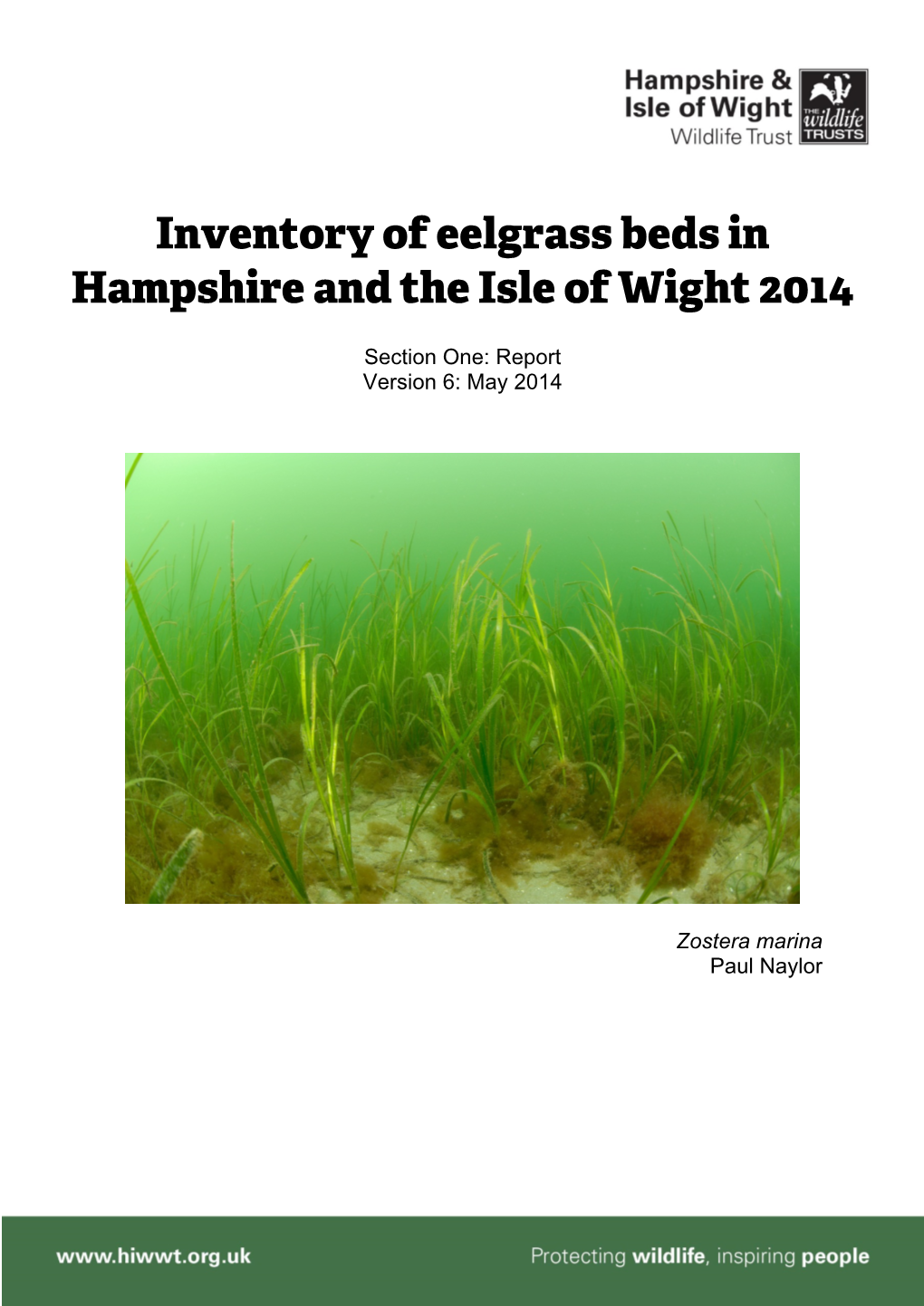 Inventory of Eelgrass Beds in Hampshire and the Isle of Wight 2014