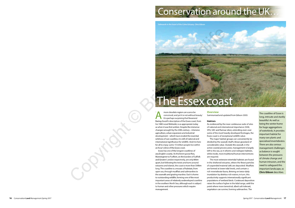 The Essex Coast CLM Spring 2017