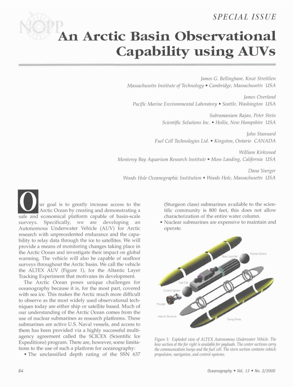 ' ...An Arctic Basin Observational Capability Using Auvs