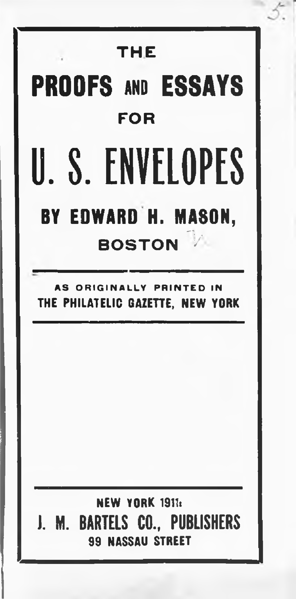 1. S. Envelopes by Edward H