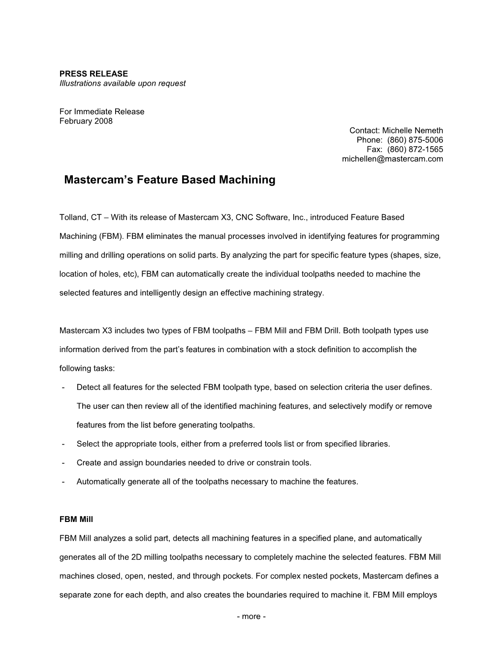 Mastercam Feature Based Machining- Page 2 of 2