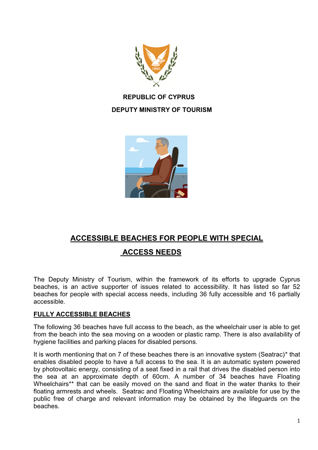 Accessible Beaches for People with Special Access Needs