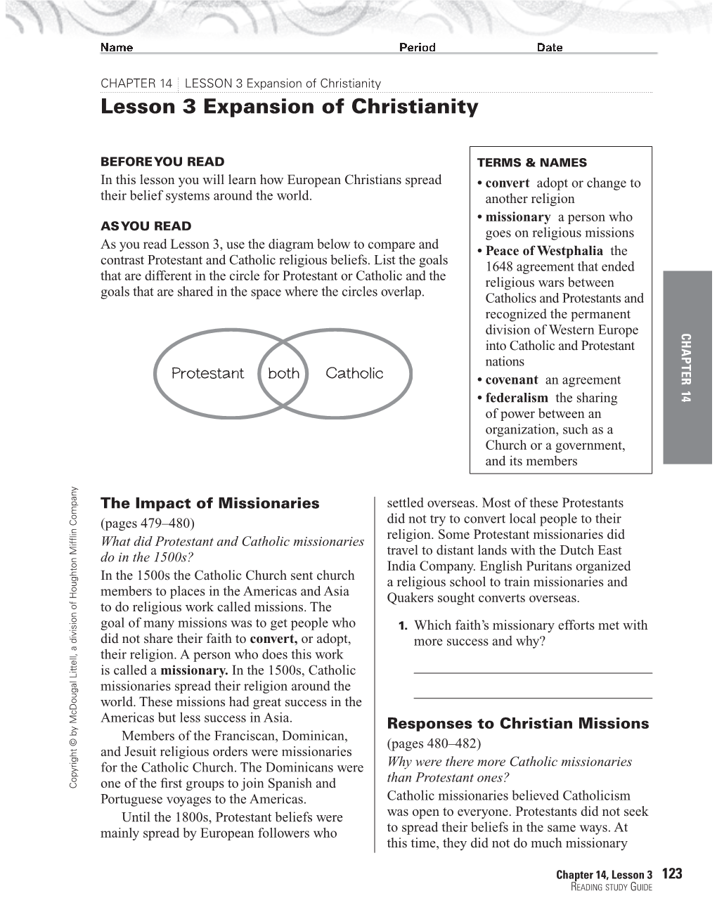 LESSON 3 Expansion of Christianity Lesson 3 Expansion of Christianity