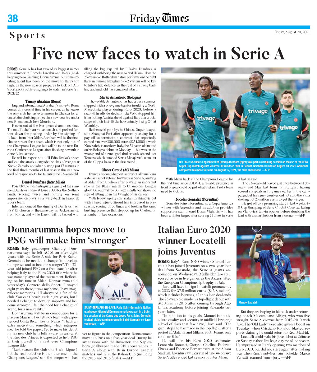 Five New Faces to Watch in Serie A