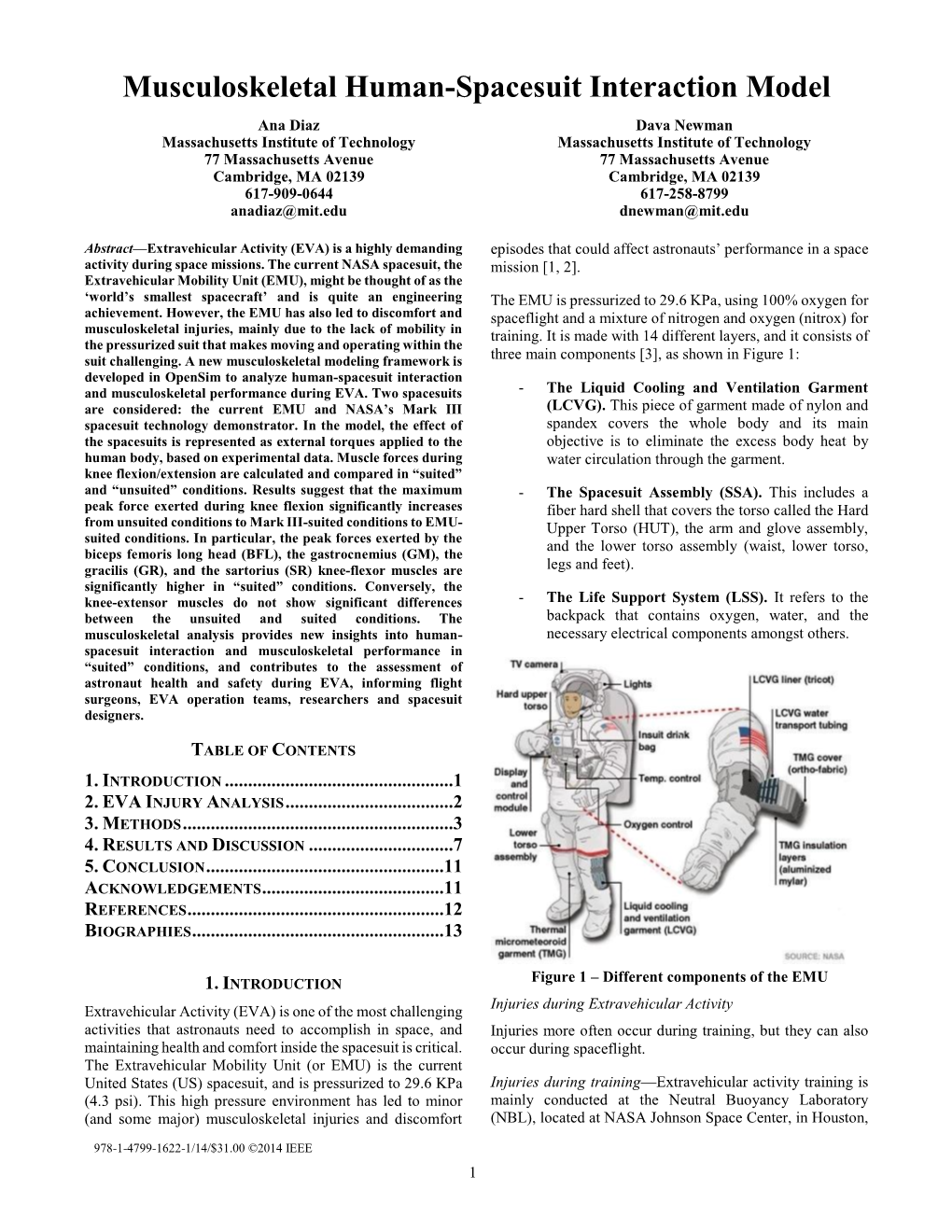 Musculoskeletal Human-Spacesuit Interaction Model