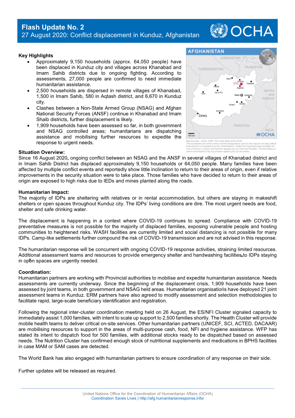 17 April 2016 Kunduz Conflict Flash Update No. 1 Final