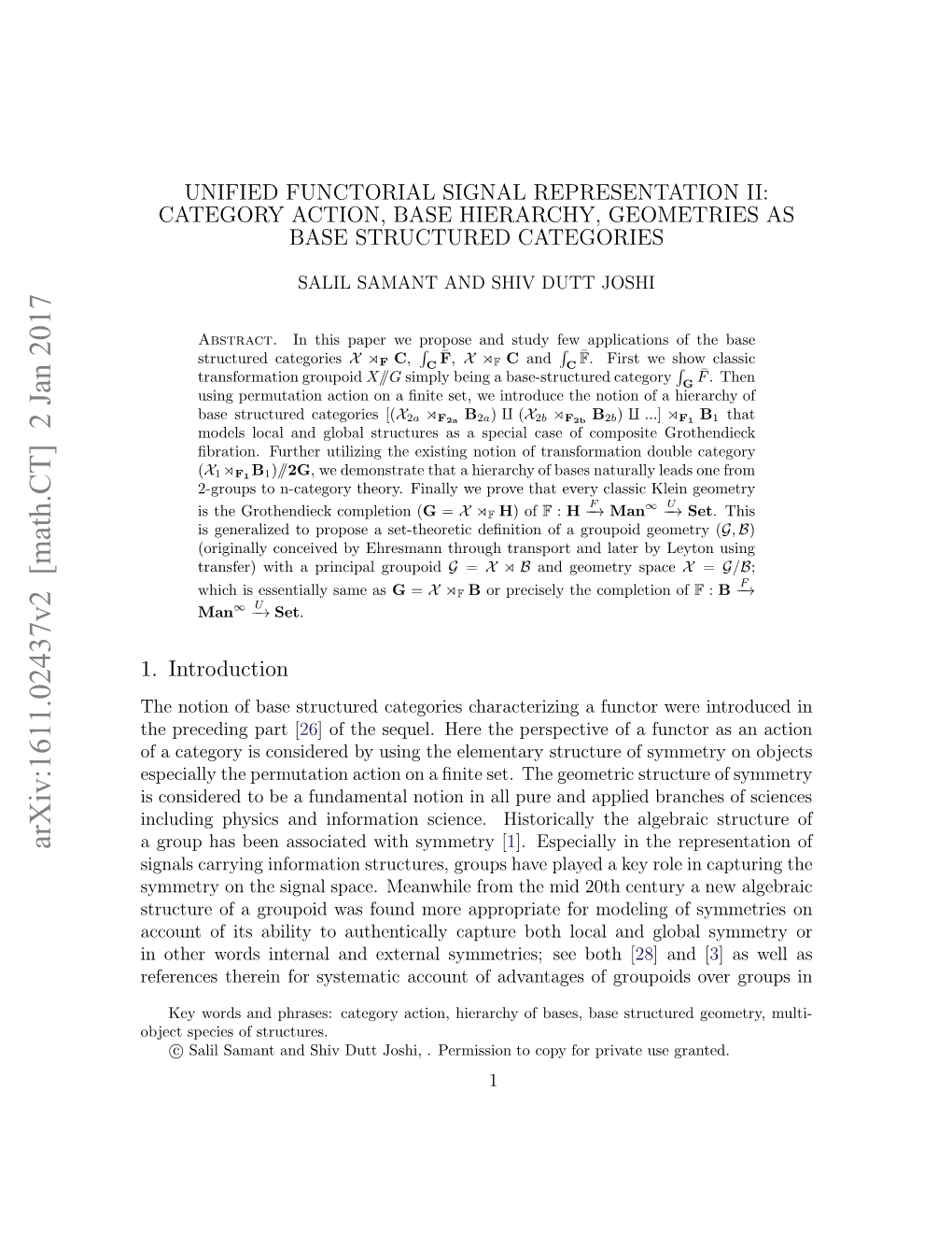 Arxiv:1611.02437V2 [Math.CT] 2 Jan 2017 Betseiso Structures