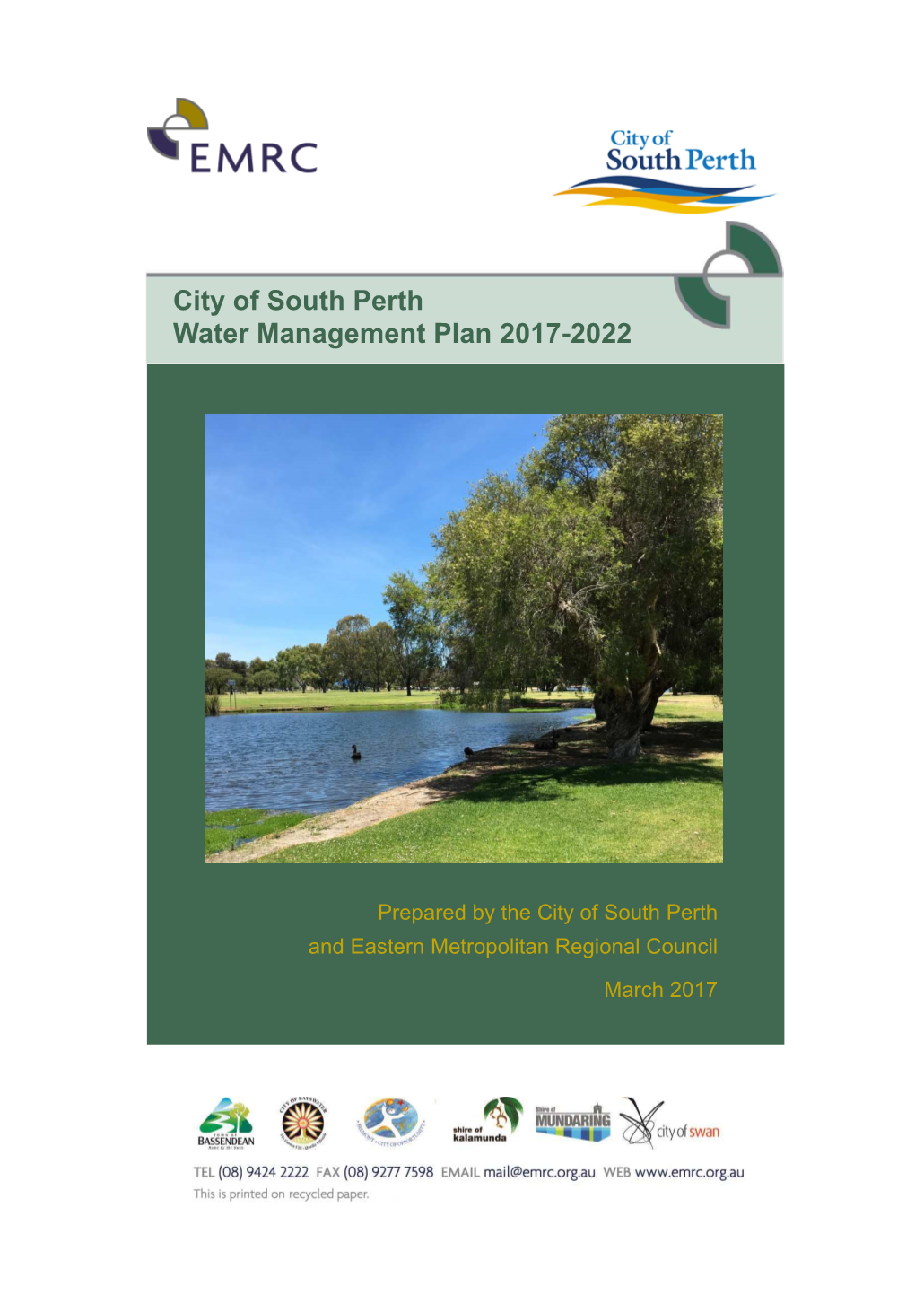 City of South Perth Water Management Plan 2017-2022 Page I