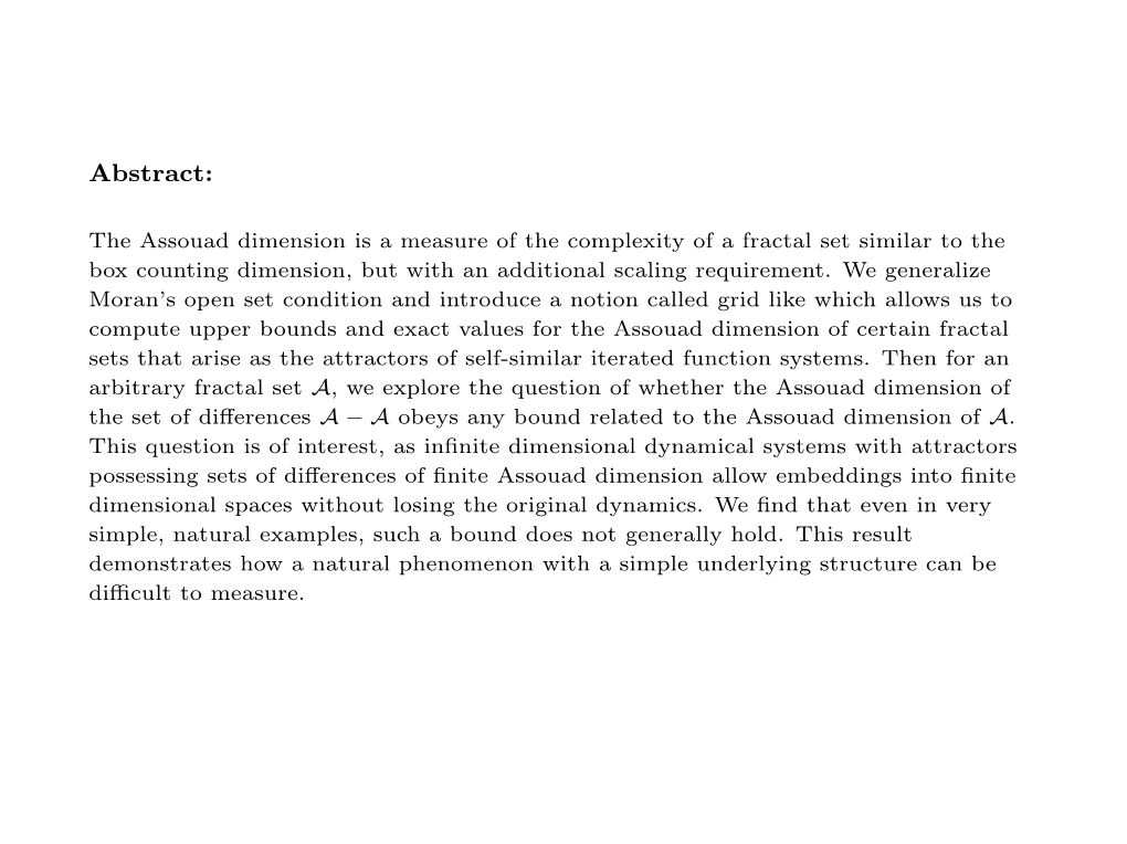 Assouad Dimension and the Open Set Condition