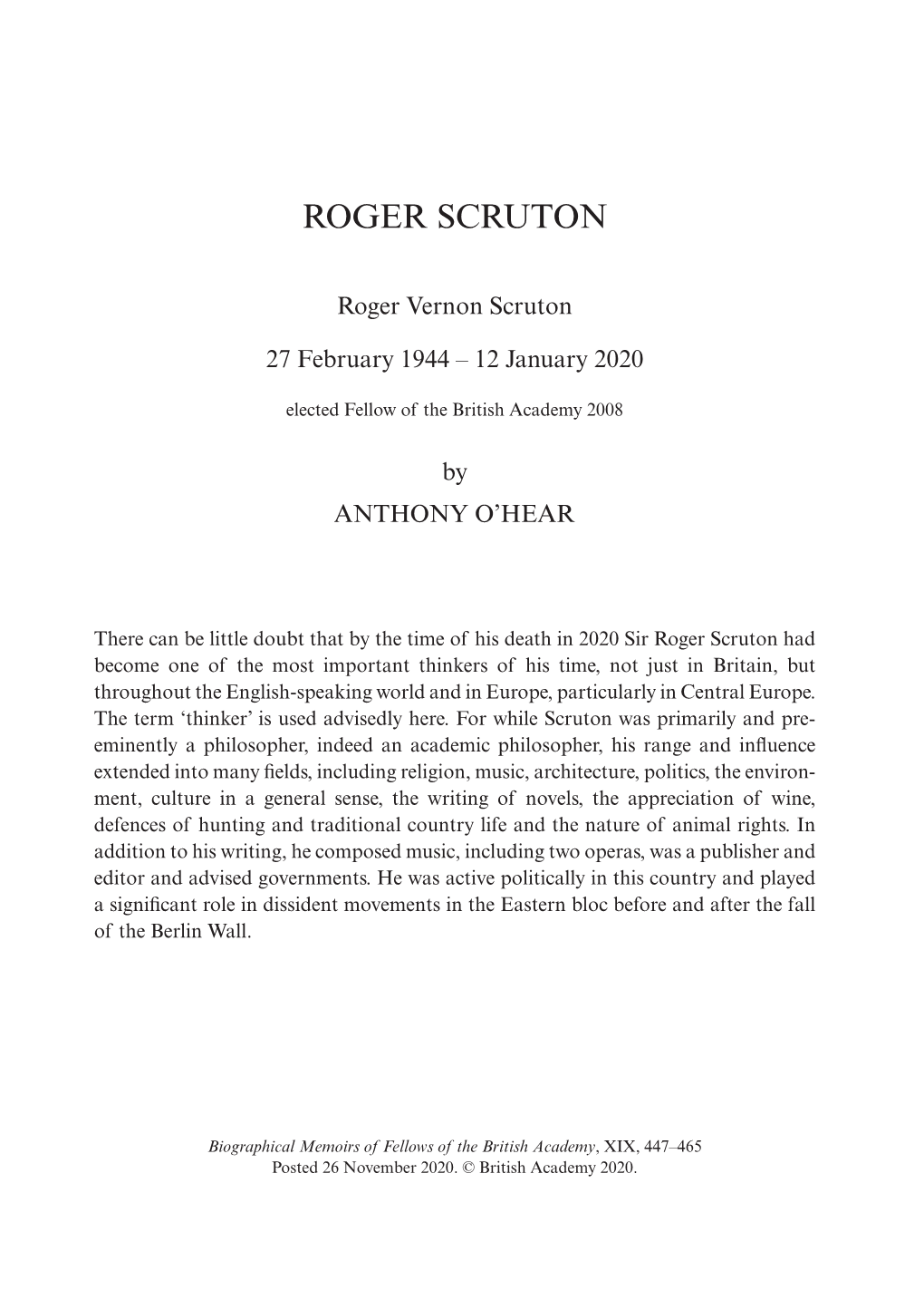 Roger Scruton