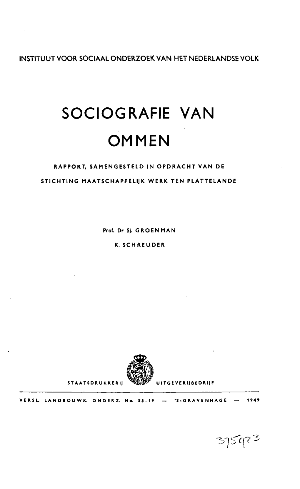 Sociografie Van Ommen