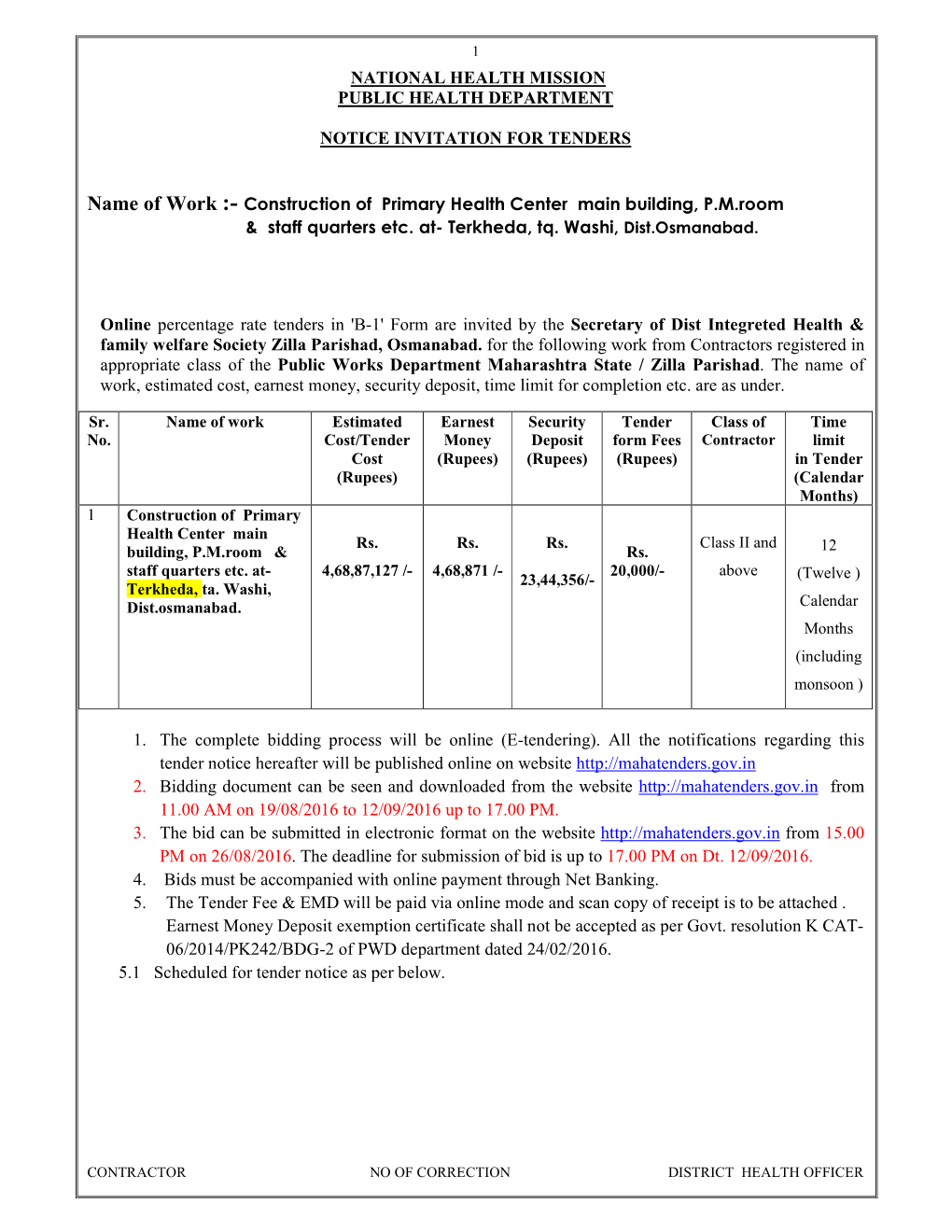 NIT-1 PHC Terkheda R