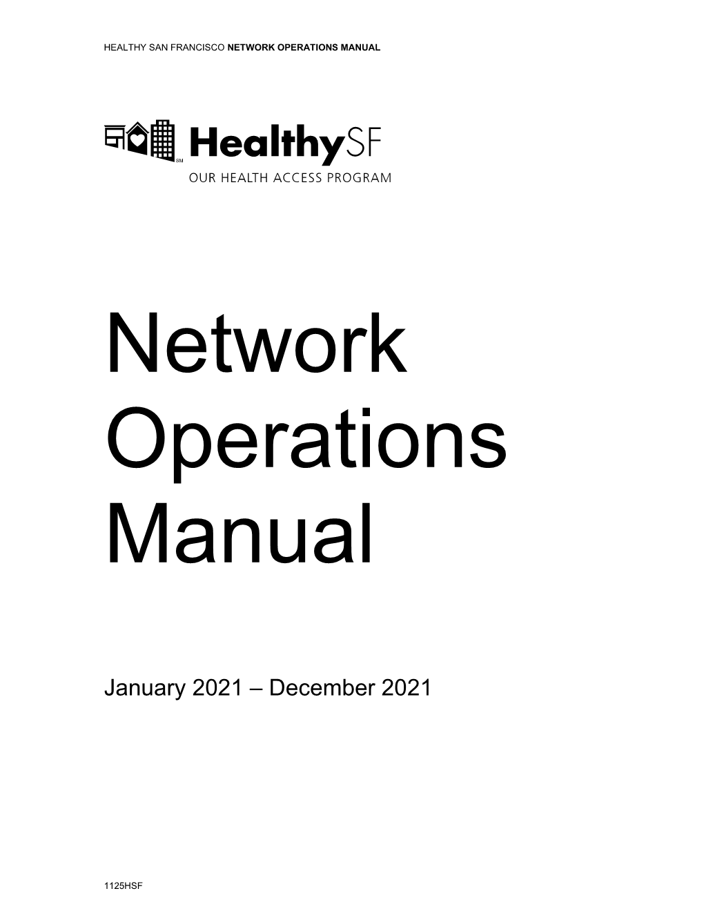 HSF Network Operations Manual