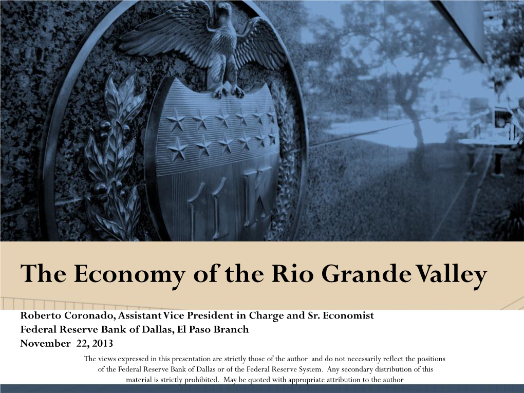 The Economy of the Rio Grande Valley