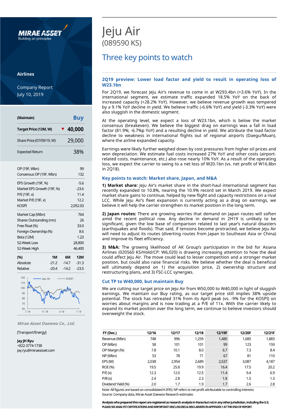 Jeju Air (089590 KS ) Three Key Points to Watch