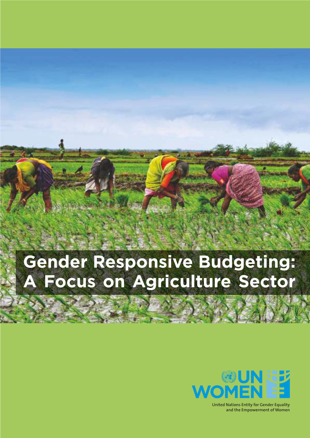 Gender Responsive Budgeting: a Focus on Agriculture Sector © 2017 UN Women