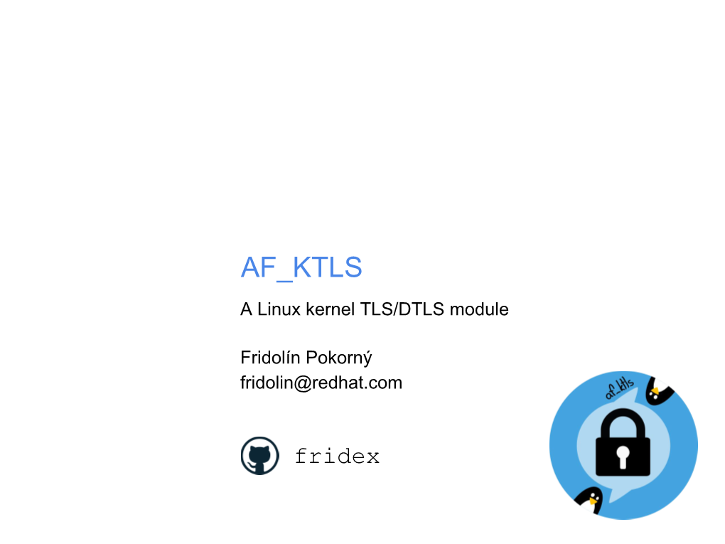 AF KTLS a Linux Kernel TLS/DTLS Module